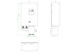 Oventrop Hausübergabestation in einem schematischen Diagramm. Abbildung zeigt Anschlüsse und Seitenansichten, geeignet für ungemischten Heizkreis und Trinkwasserspeicher.